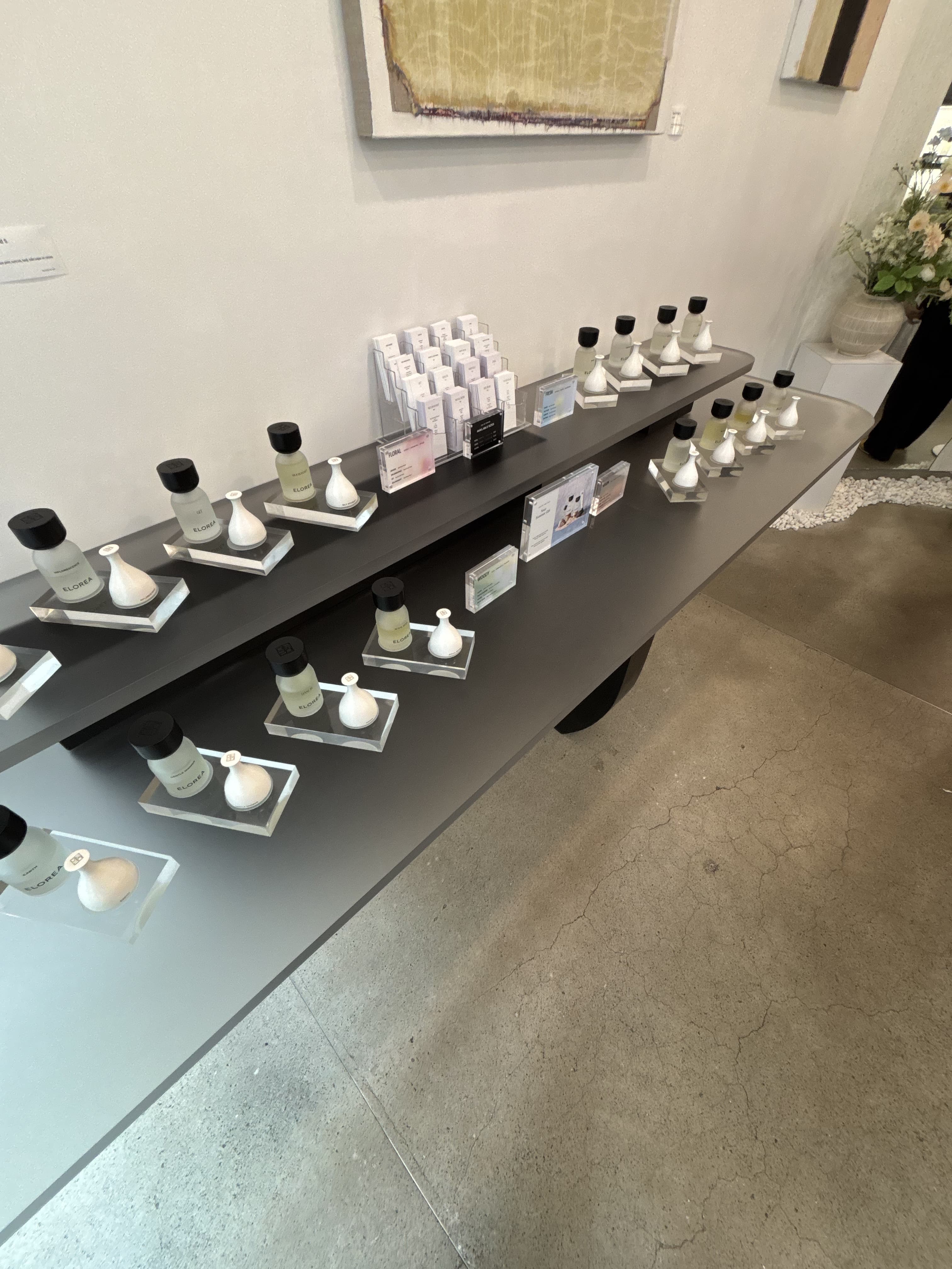 Fragrance display at Le Labo