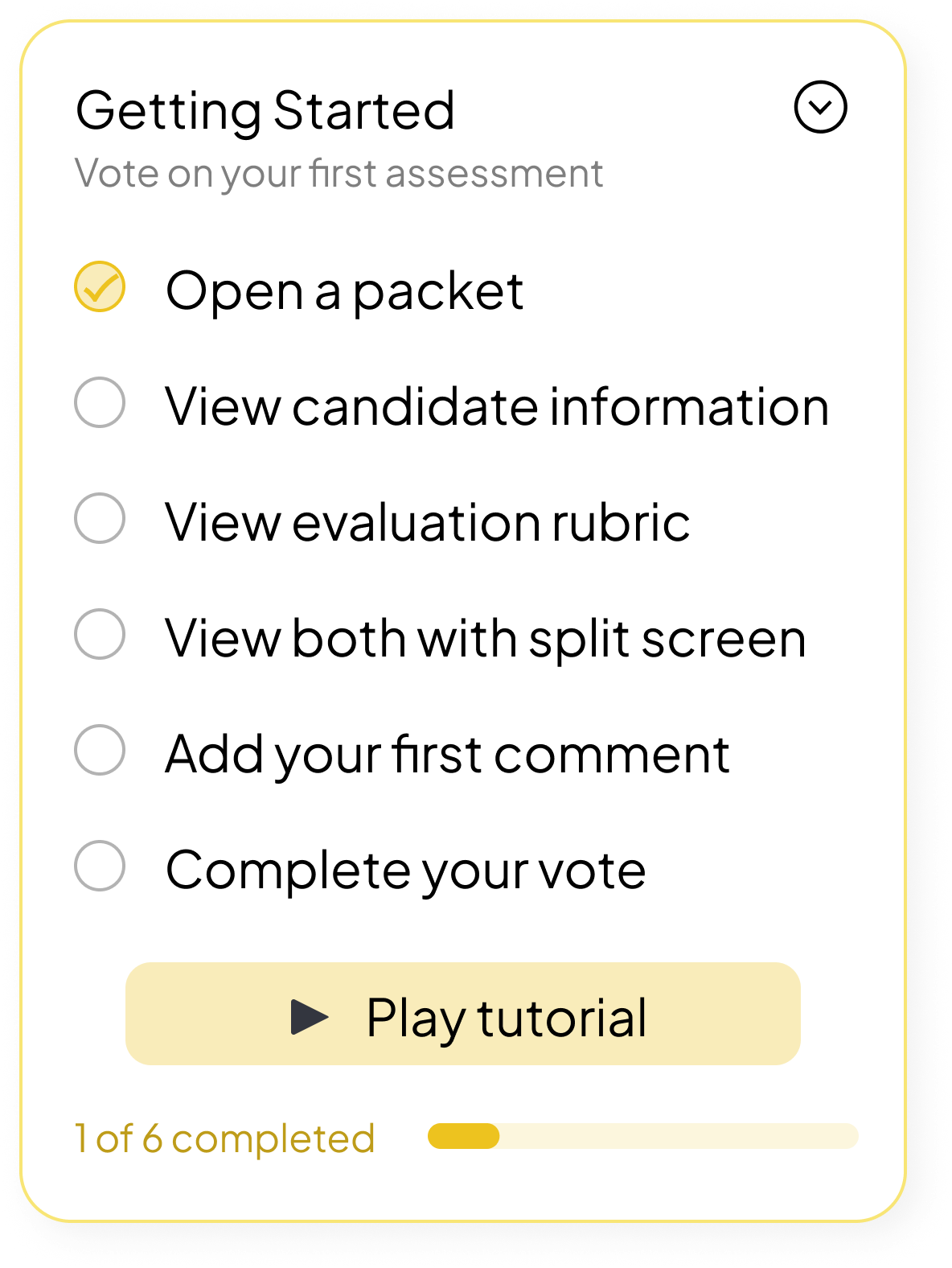 Getting Started onboarding checklist