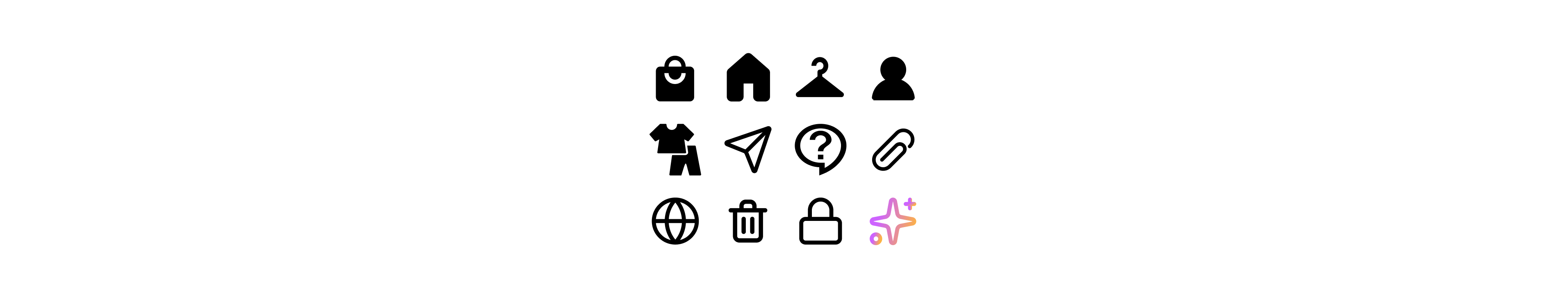 Wearitt icon set in multiple states